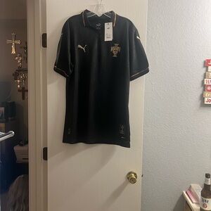 Puma Black Men's Jersey with Gold Accents